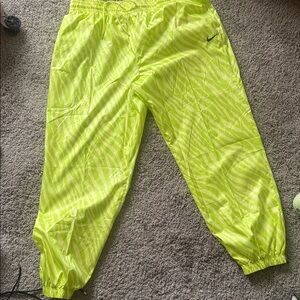 Nike Lime Green Zebra Pattern Joggers